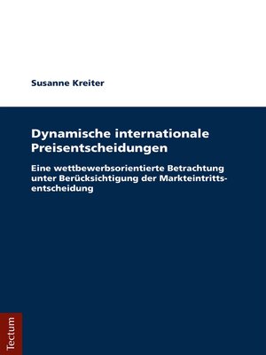 cover image of Dynamische internationale Preisentscheidungen